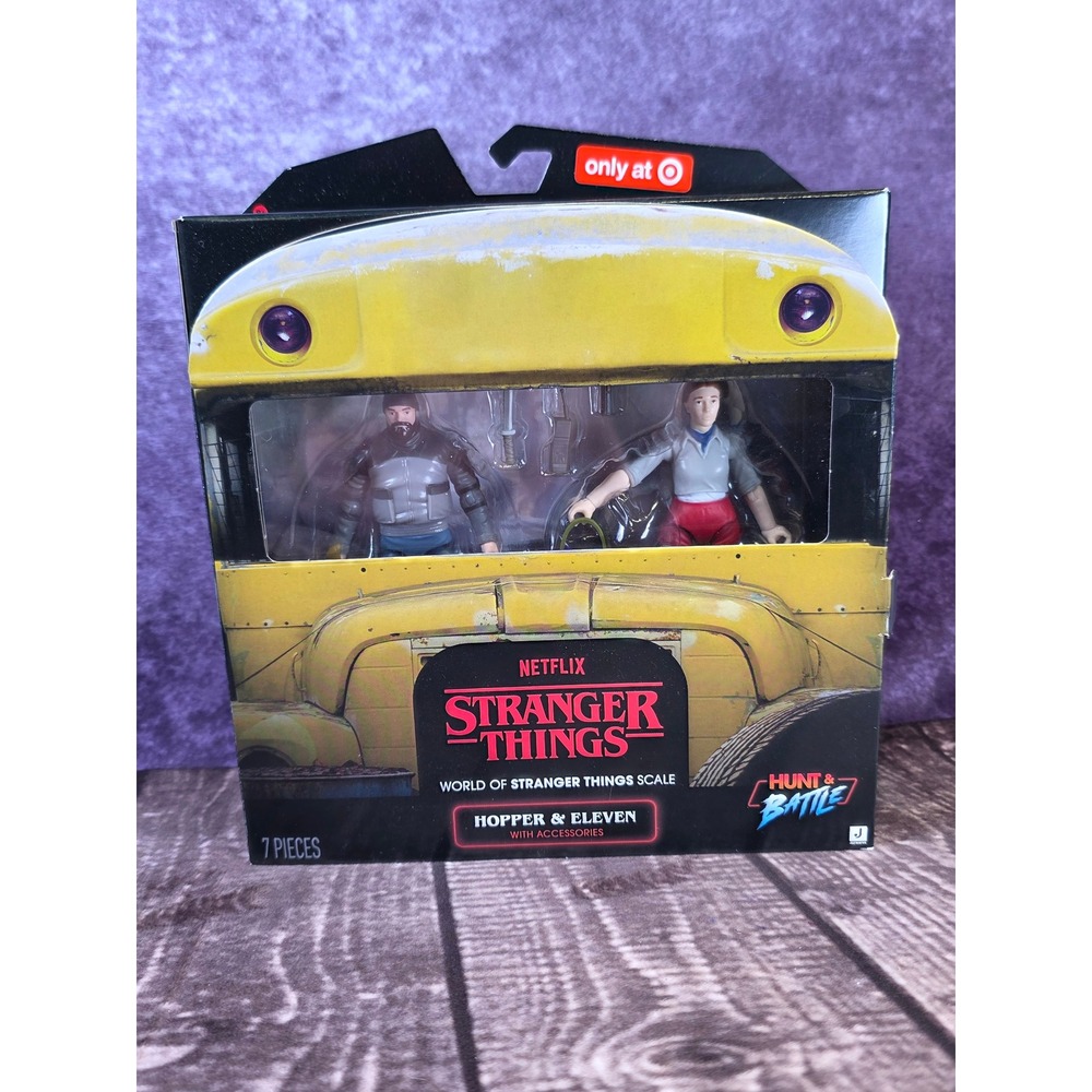 Stranger Things Hopper & Eleven Hunt & Battle Action Figure Set Target Exclusive